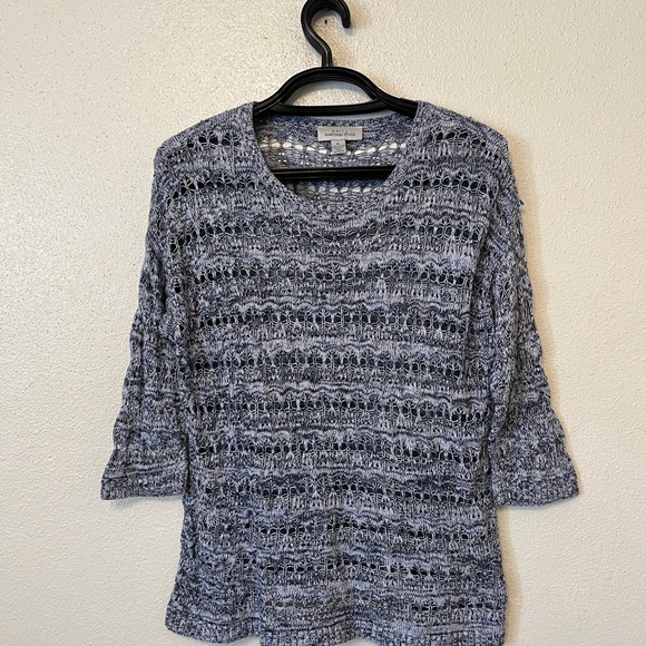 Knit By Hampshire Studio Sweater Open Knit Multicolor - Picture 10 of 14